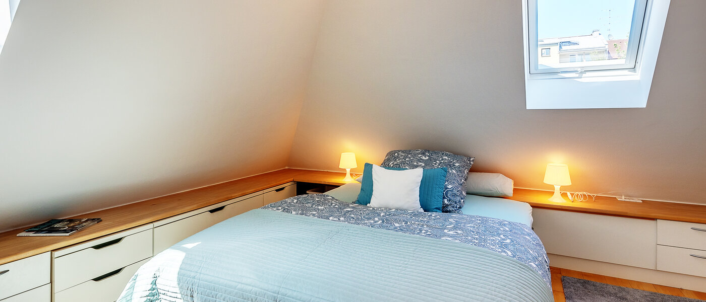 attico con terrazzo München Maxvorstadt 02 camera da letto 12588
