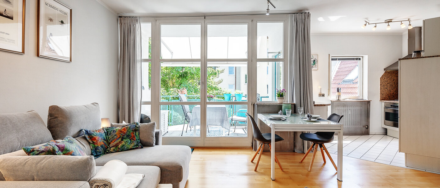 attico con terrazzo München Maxvorstadt 01 zona living 12588