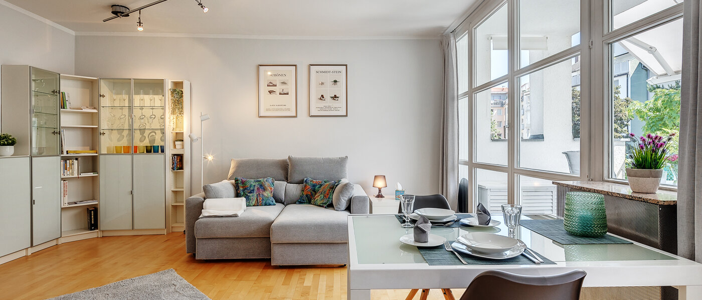 attico con terrazzo München Maxvorstadt 02 zona living 12588