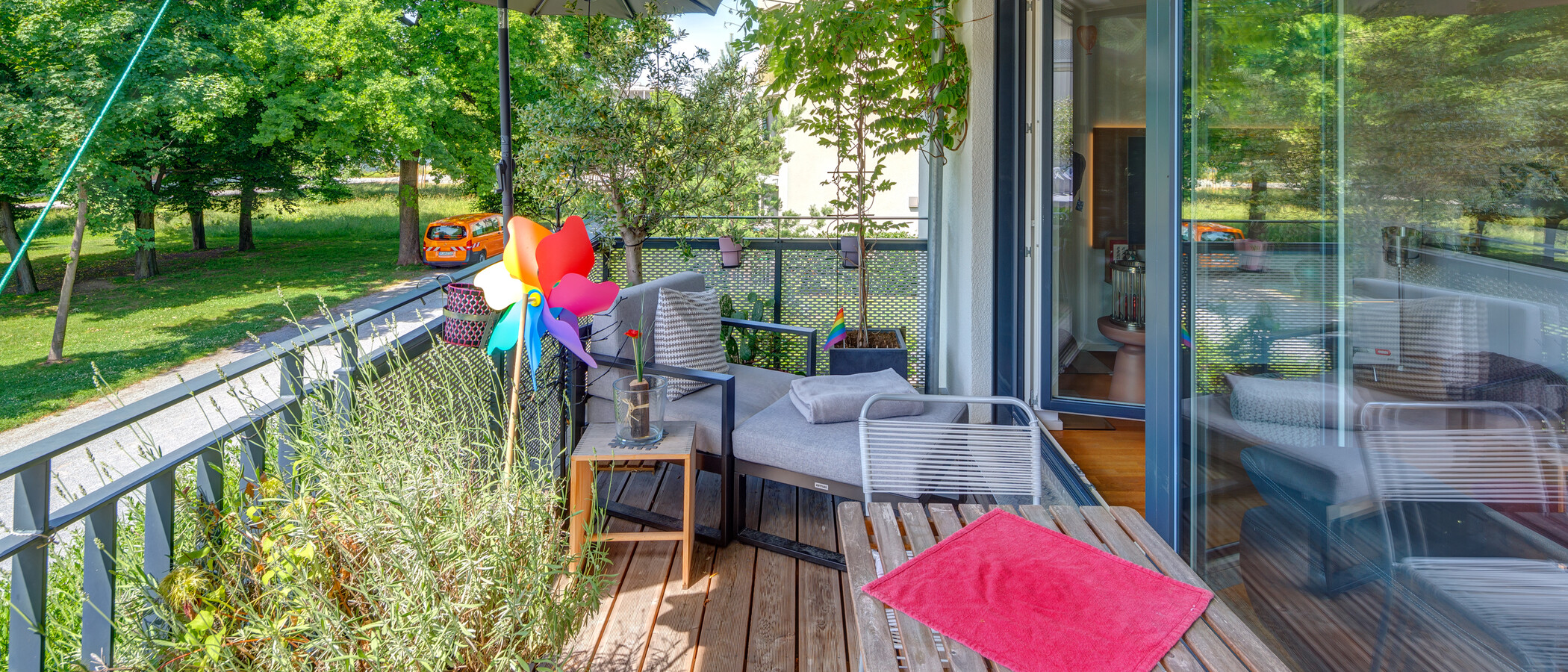 appartamento München Schwabing - Domagkpark 02 balcone 12597