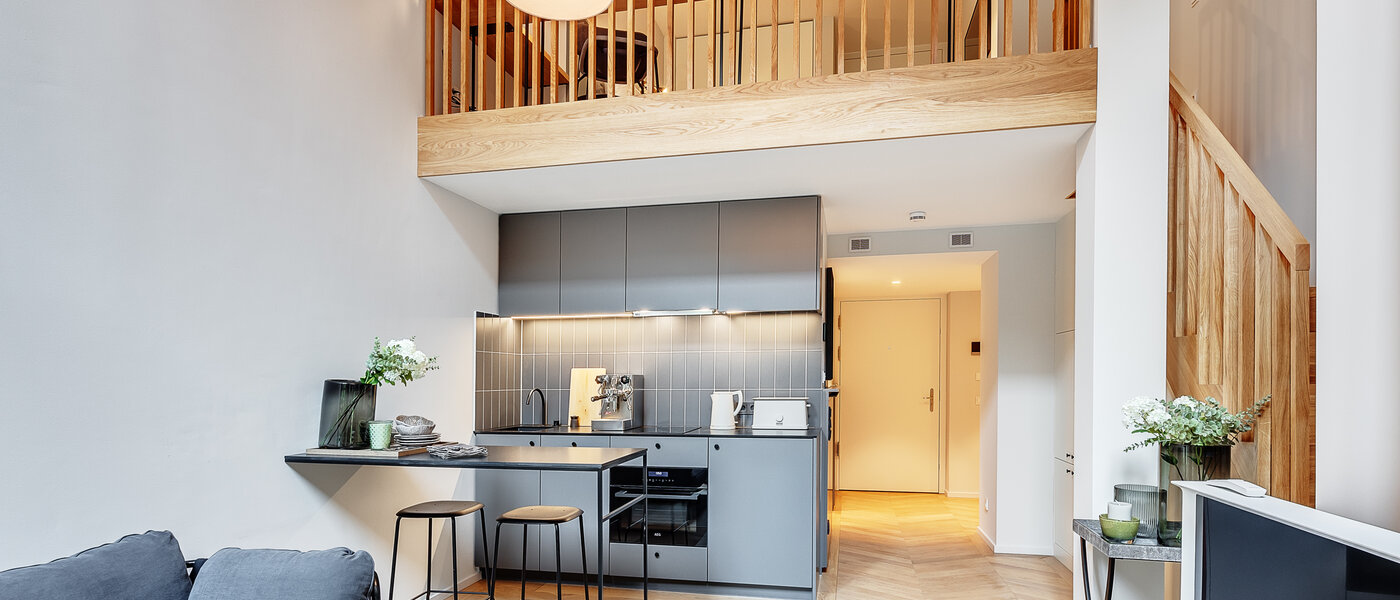 maisonnette con galleria München Herzogpark 02 zona living 12611