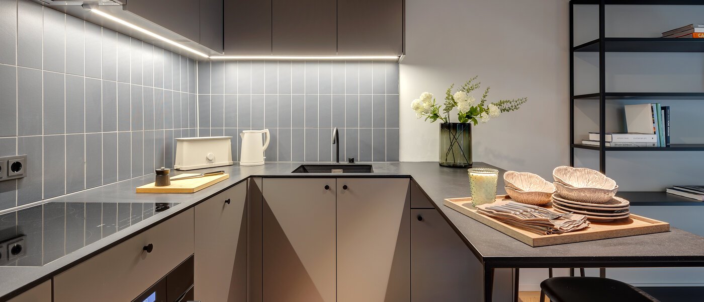 maisonnette con galleria München Herzogpark 02 cucina 12616