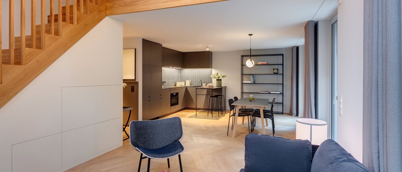 maisonnette con galleria München Herzogpark 04 zona living 12616