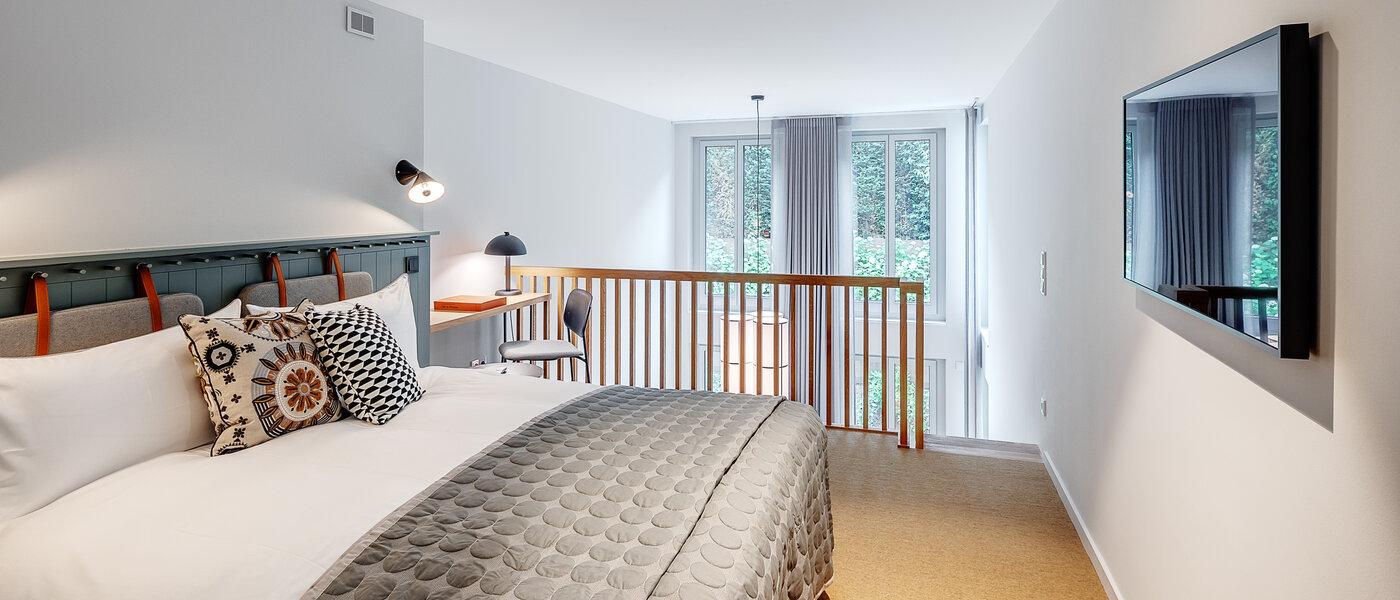 maisonnette con galleria München Herzogpark 03 zona notte 12618