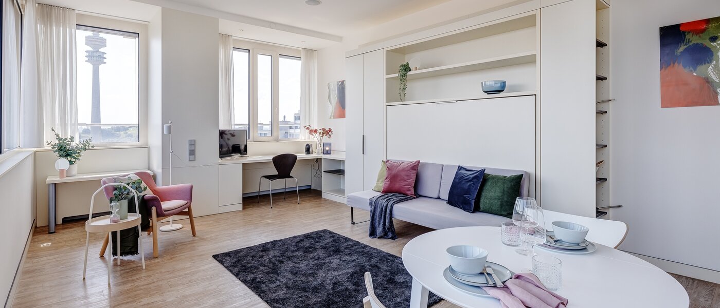 appartamento München Olympiadorf 02 zona living 12647