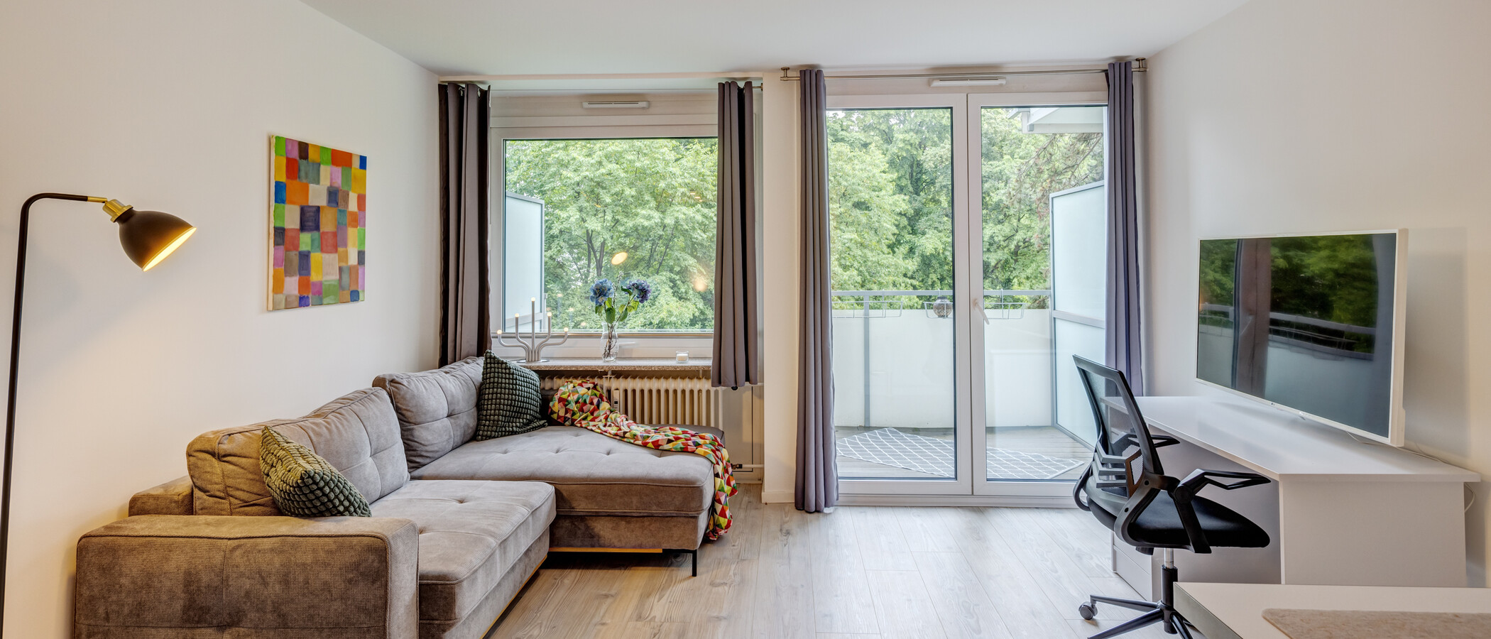 appartamento München Arabellapark 01 zona living 12671