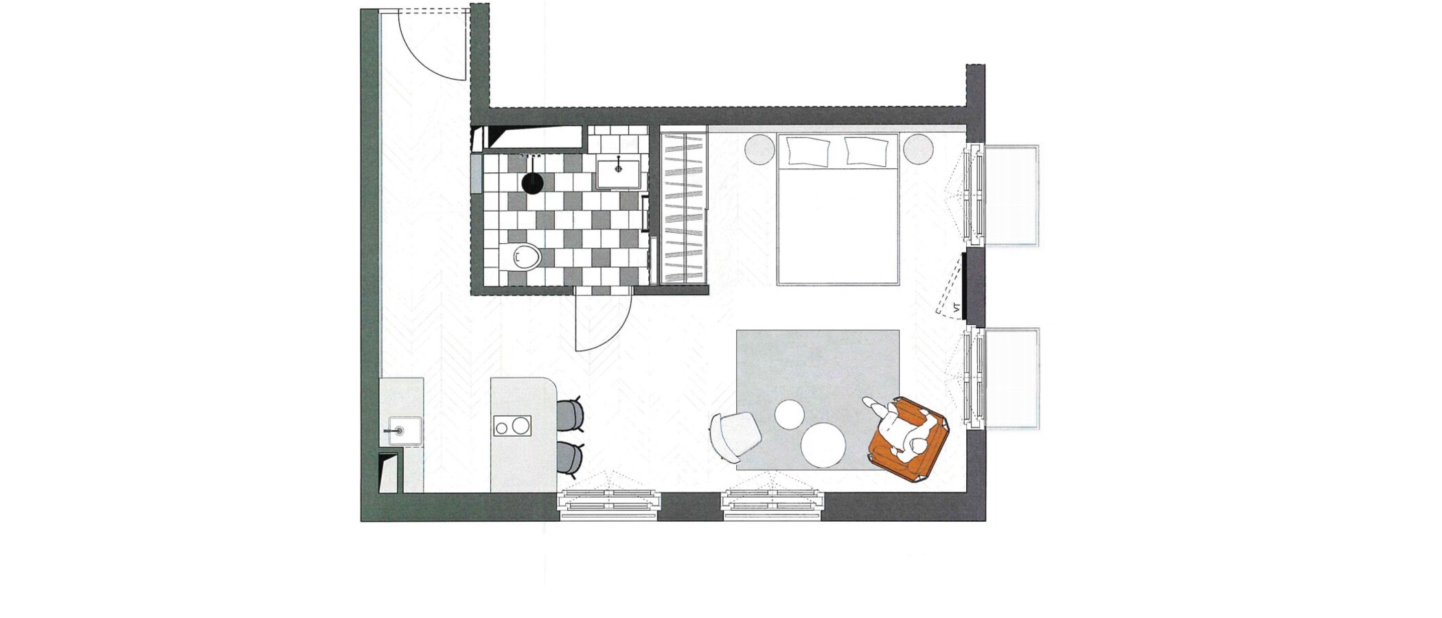 appartamento München Herzogpark 01 planimetria 12674