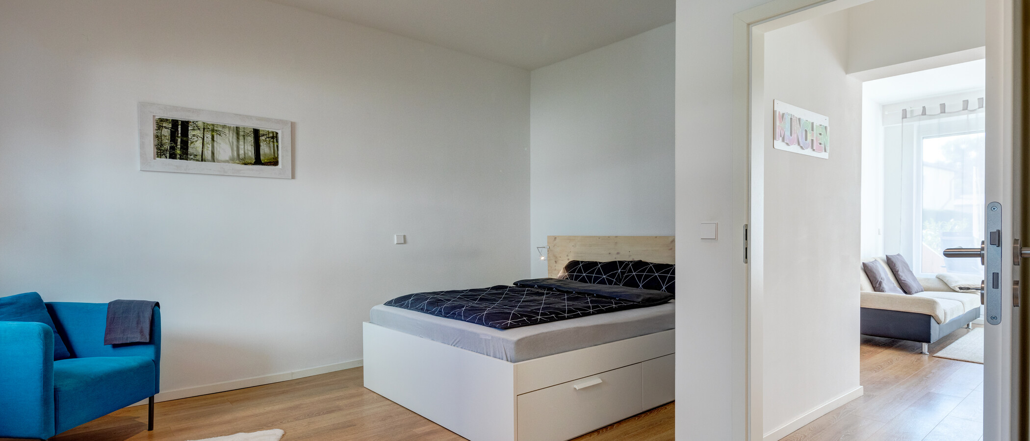 appartamento con giardino München Forstenried 01 camera da letto 12709