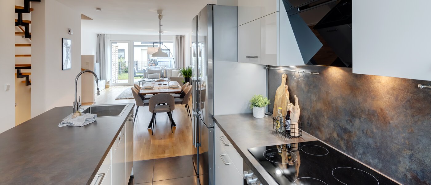 casa a schiera München Schwabing - Domagkpark 03 cucina 12793