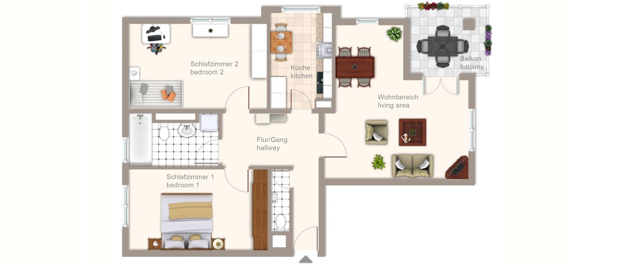 appartamento München Moosach 01 planimetria 12800