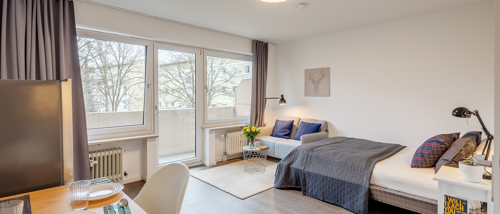 appartamento München Neuhausen 02 zona living 12838