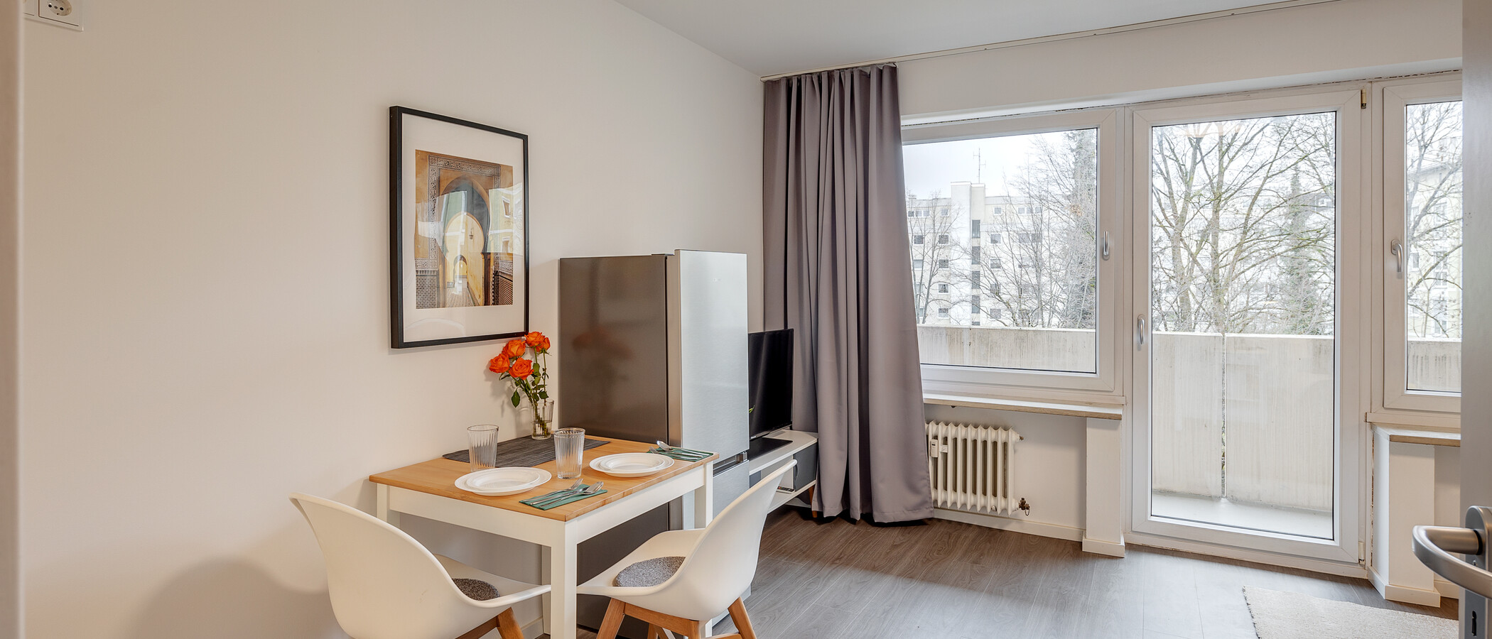 appartamento München Neuhausen 03 zona living 12838