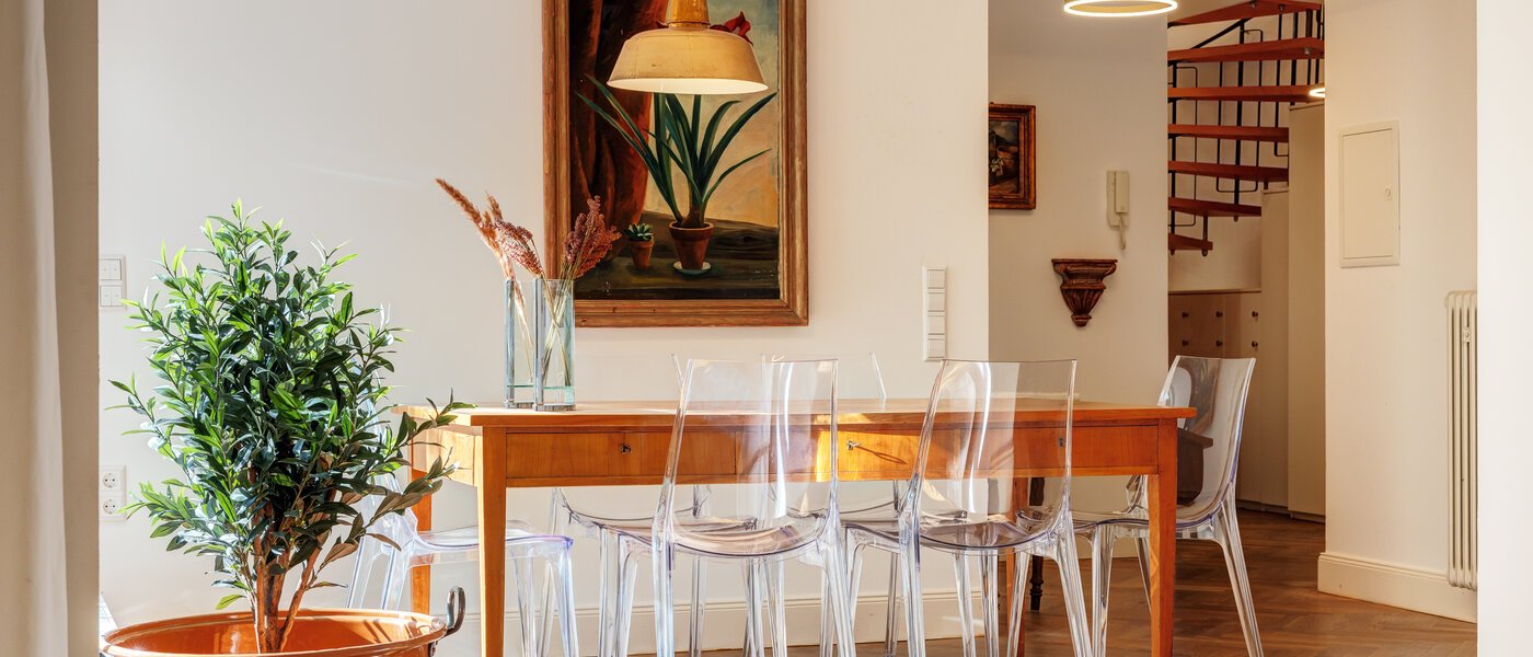 appartamento a due livelli München Herzogpark 01 zona pranzo 12889