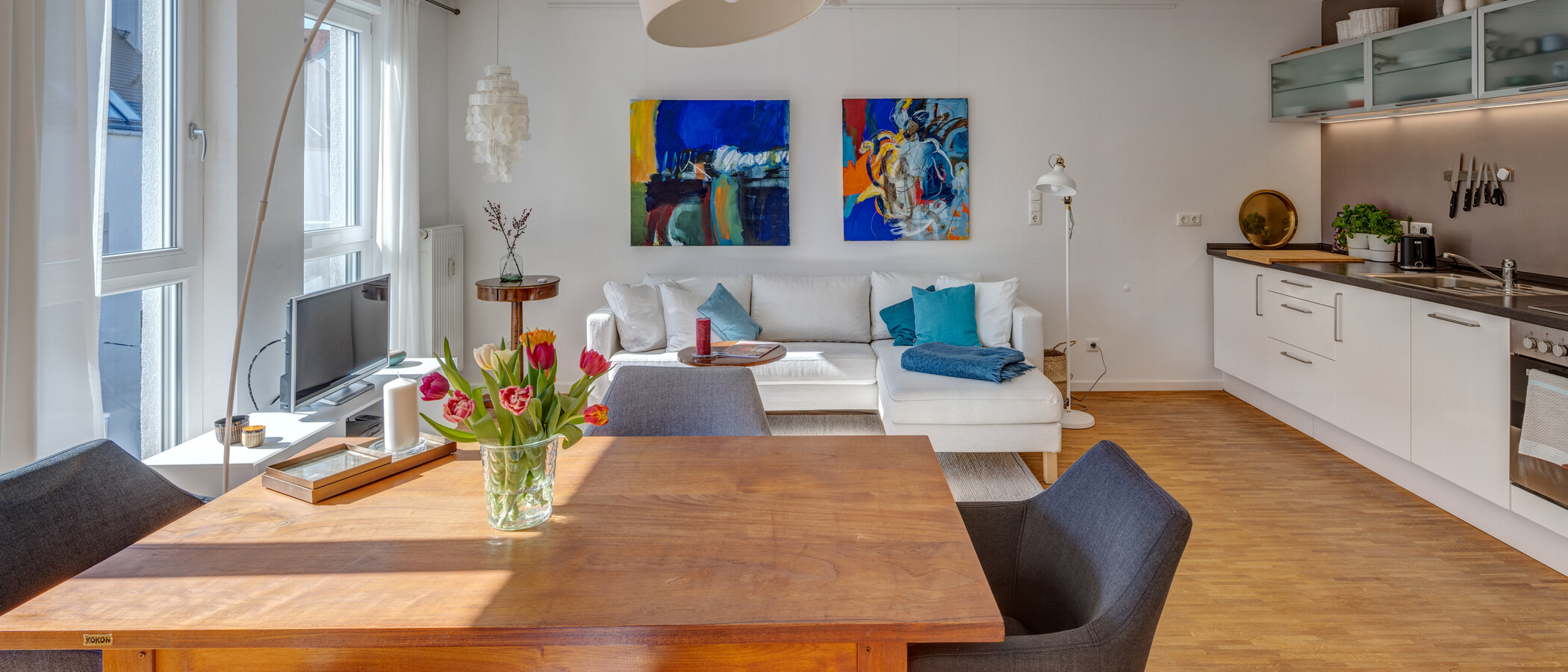 appartamento München Untersendling 02 zona living 12922
