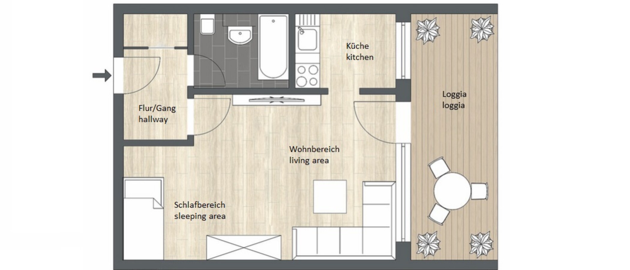 appartamento Rosenheim 01 planimetria 12969