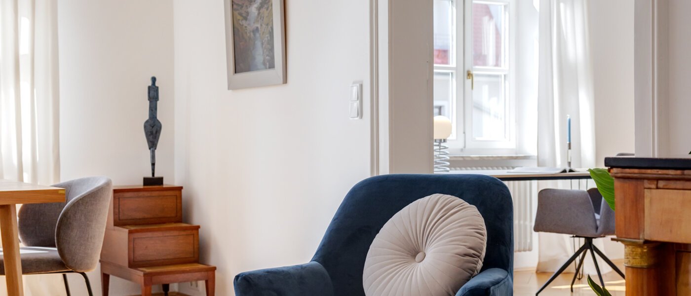 appartamento München Lehel 02 zona living 13035