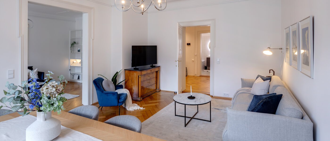 appartamento München Lehel 03 zona living 13035