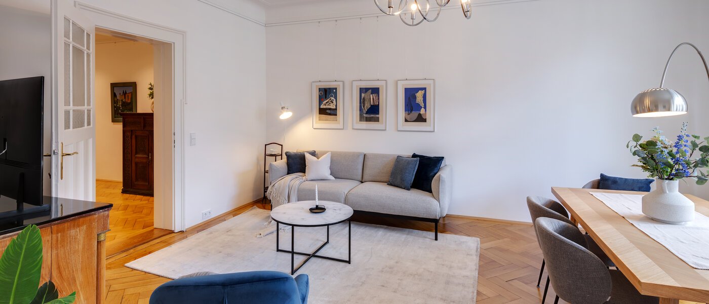 appartamento München Lehel 04 zona living 13035