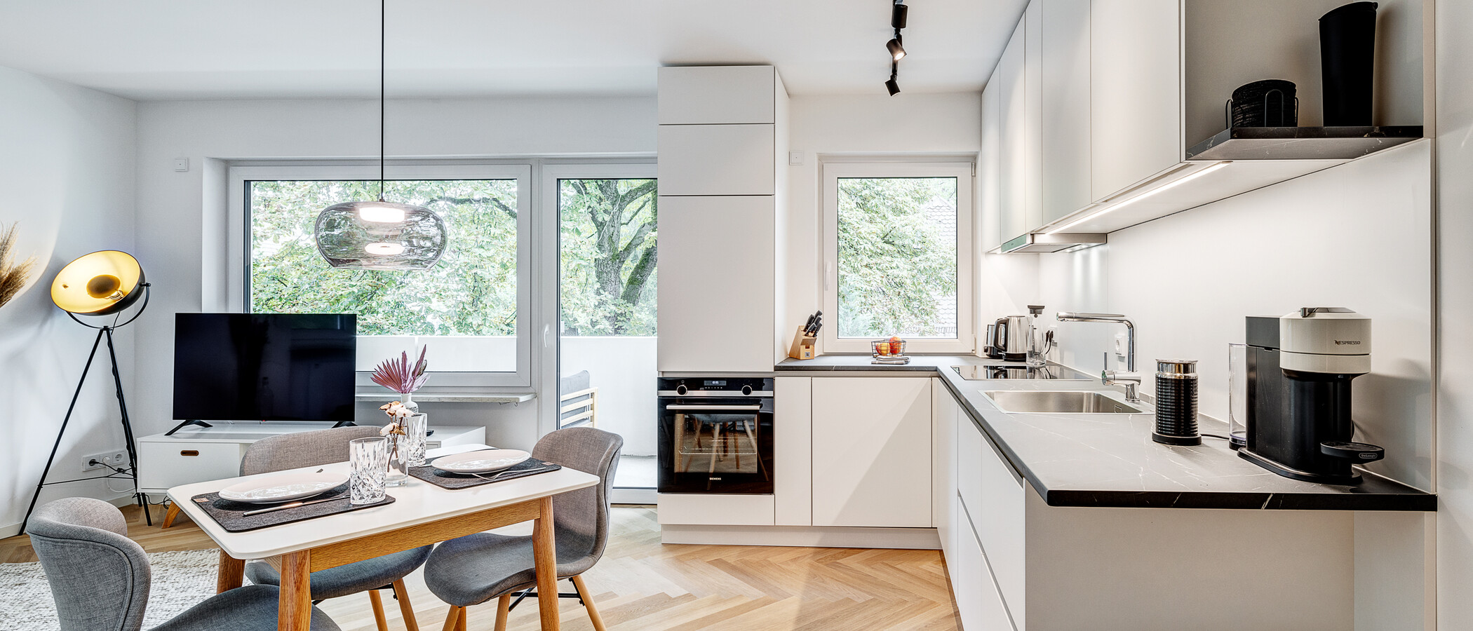 appartamento München Nymphenburg 03 zona living 13051