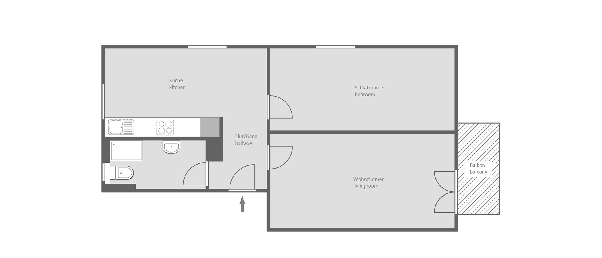 appartamento München Obersendling 01 planimetria 13112
