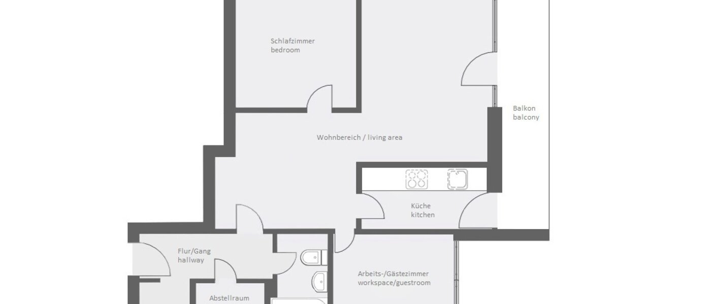 appartamento München Schwabing 01 planimetria 13128