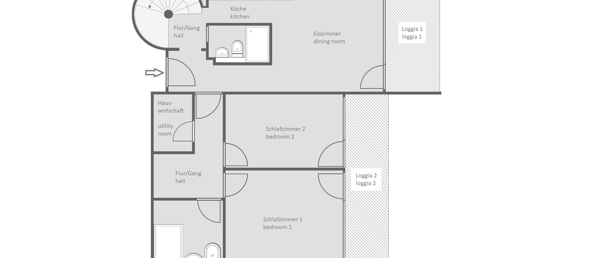 maisonette München Olympiadorf 01 planimetria 13150