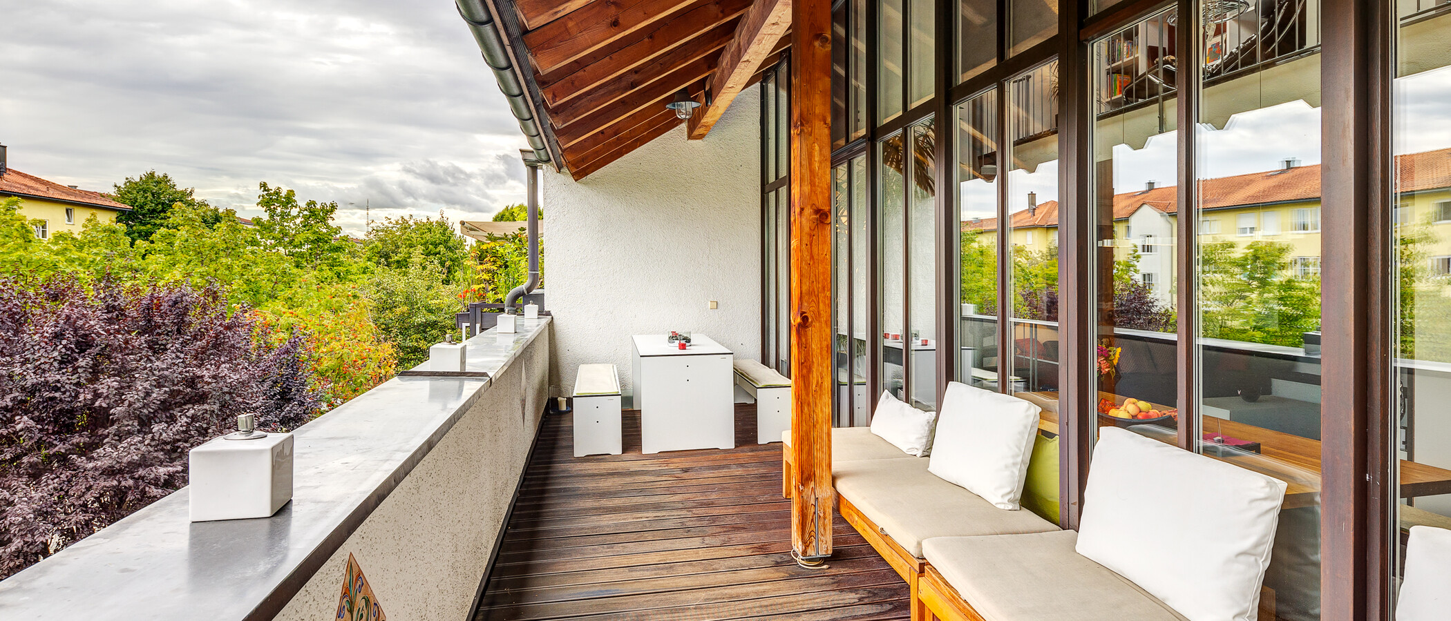 maisonnette con galleria Unterföhring 01 terrazza sul tetto 13159