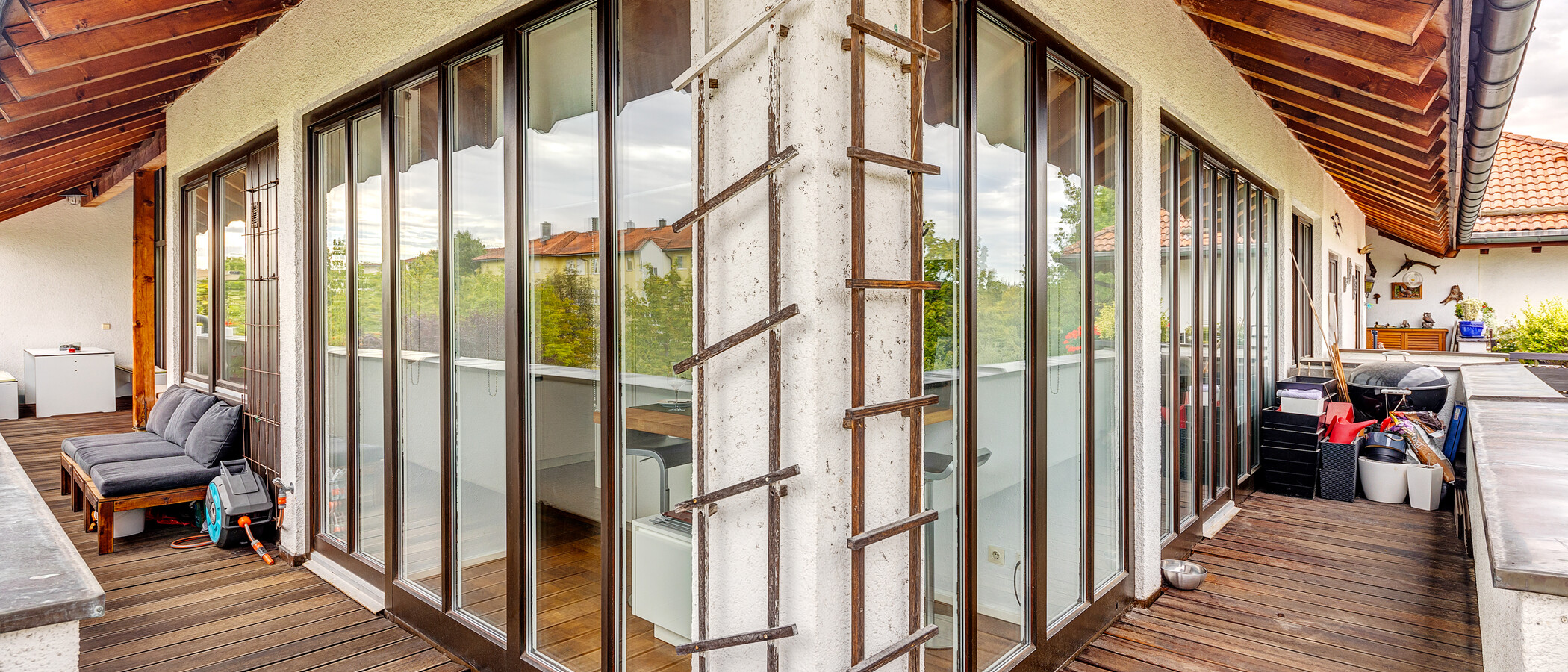 maisonnette con galleria Unterföhring 05 terrazza sul tetto 13159