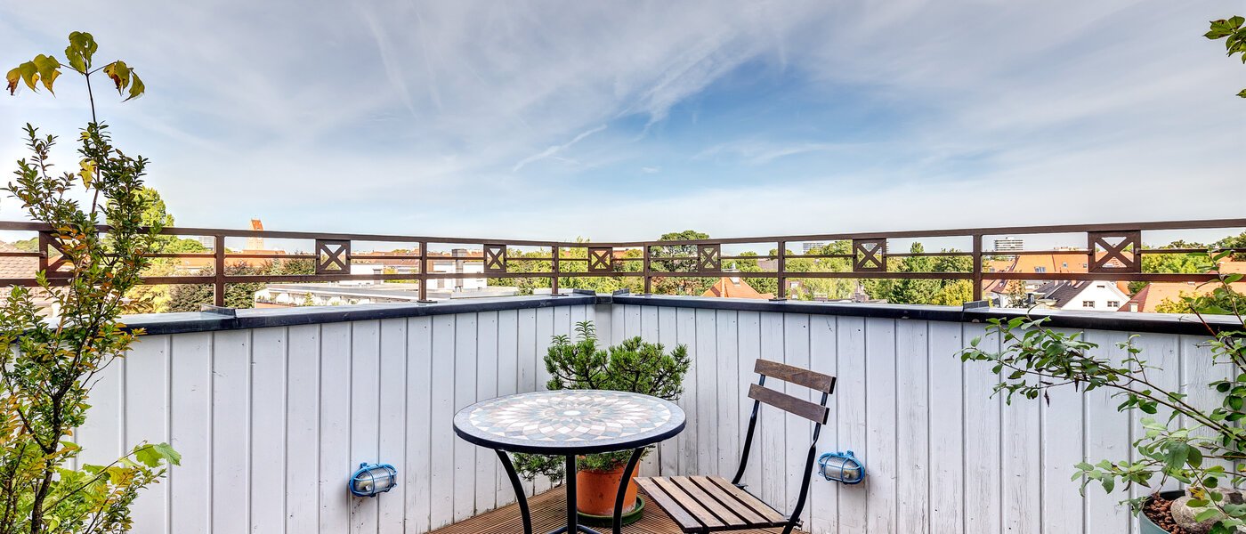 appartamento München Schwabing (links der Leopoldstraße) 01 terrazza sul tetto 13164