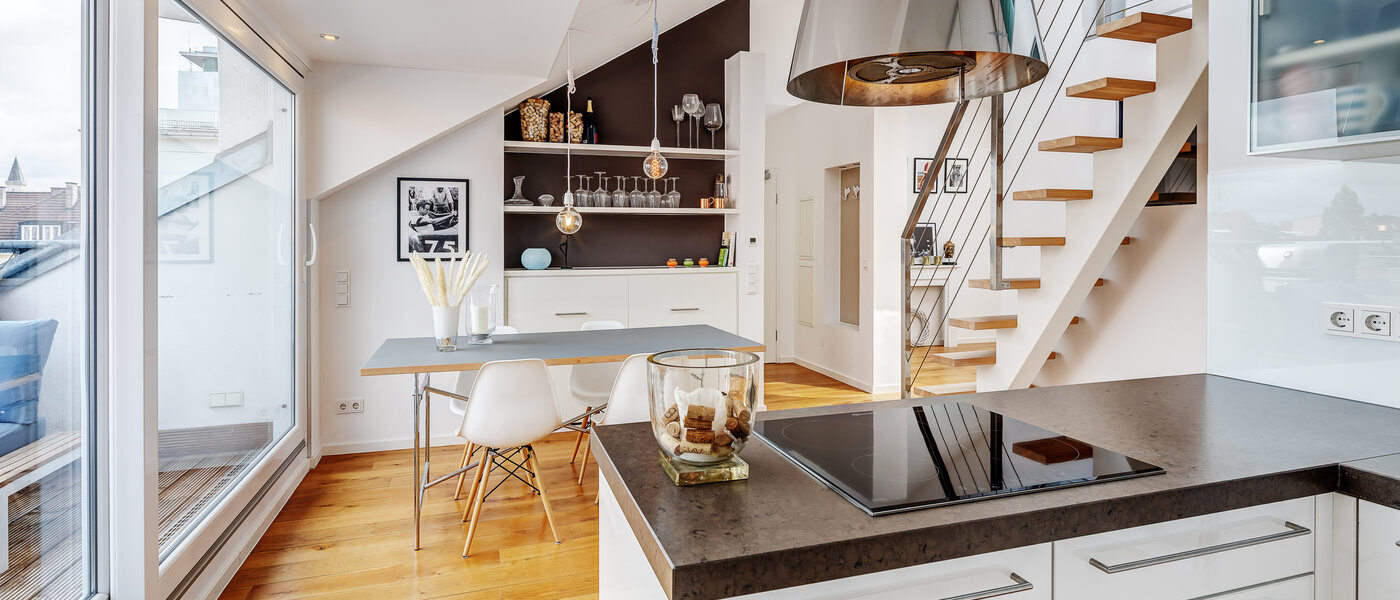 maisonnette con galleria München Maxvorstadt - Museumsviertel 01 cucina 13166