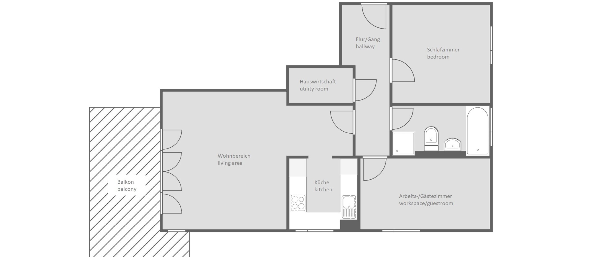 appartamento Garching 01 planimetria 13177