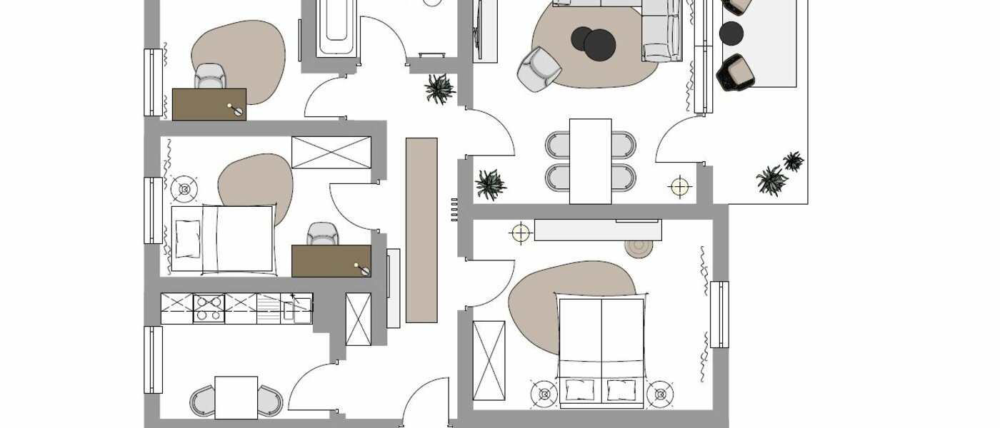 appartamento München Maxvorstadt - Westen 01 planimetria 13243