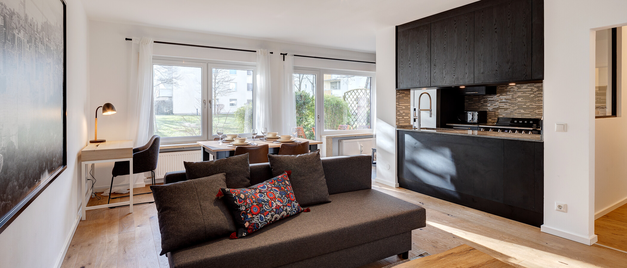 appartamento München Solln 03 zona living 13291