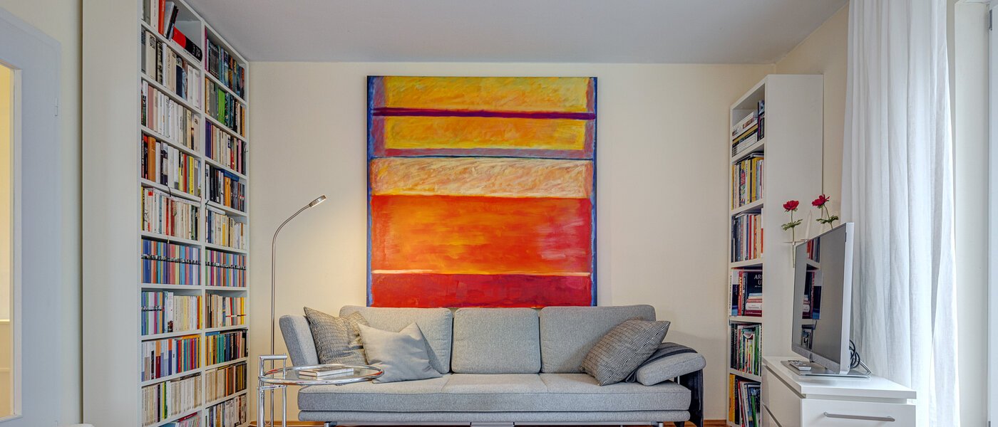 attico con terrazzo München Moosach 02 zona living 13292