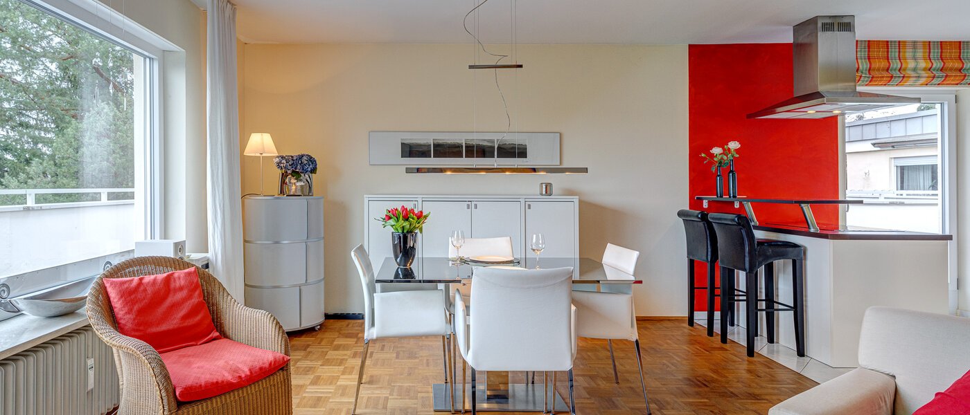 attico con terrazzo München Moosach 04 zona living 13292