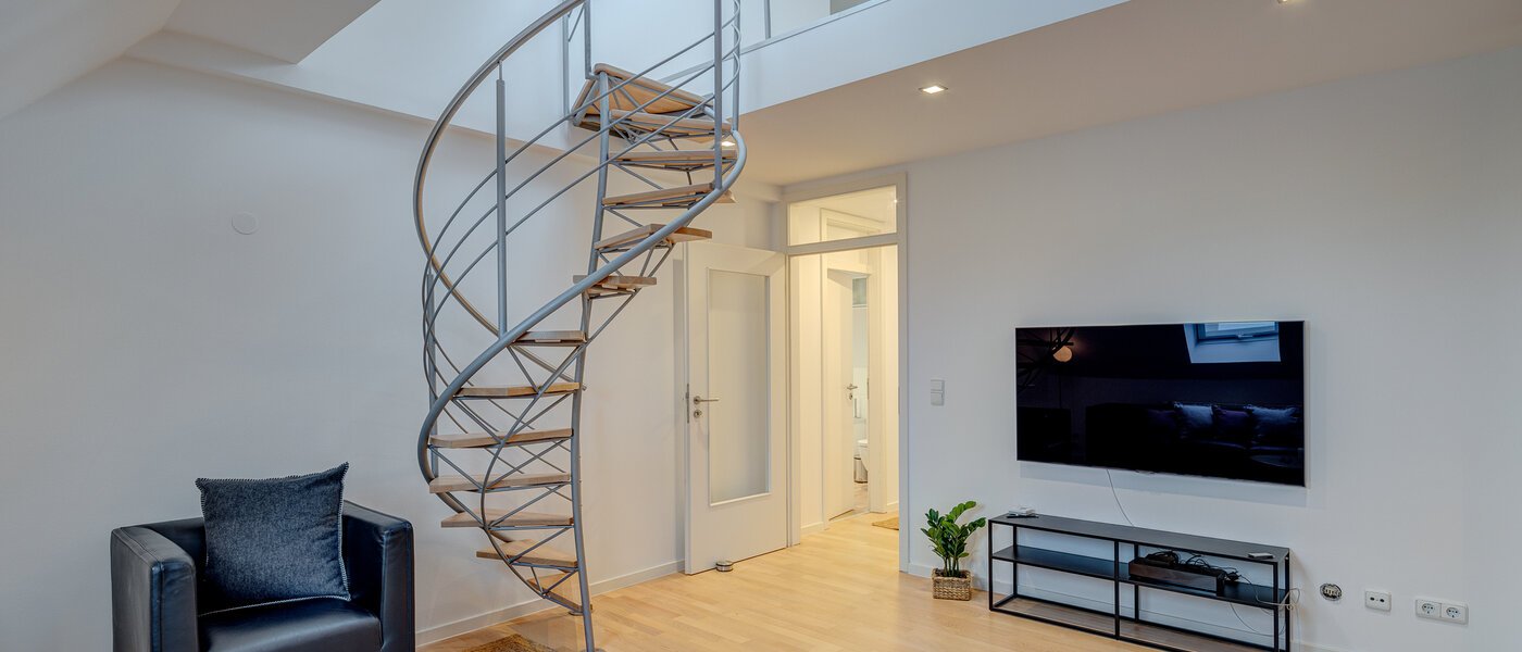 maisonnette con galleria München Maxvorstadt 04 zona living 13317