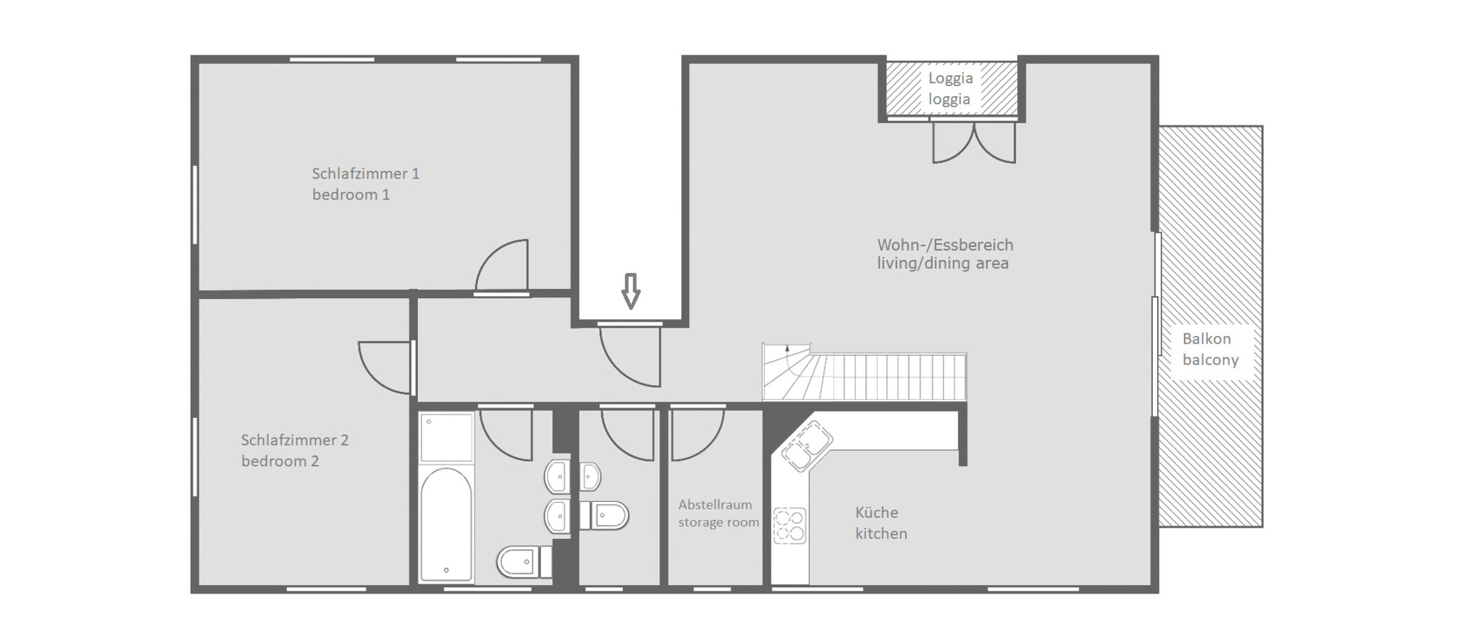 appartamento München Berg am Laim 01 planimetria 13337