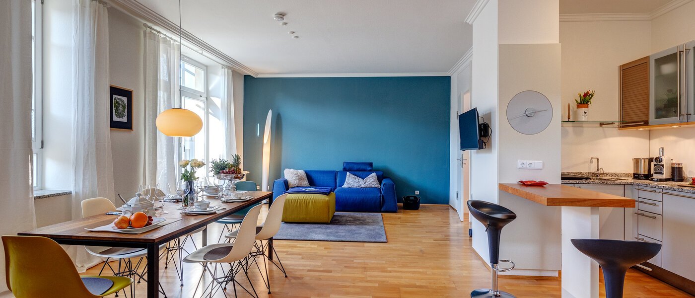 appartamento München Lehel 02 zona living 13341