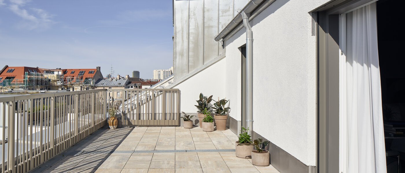 abitazione München Ludwigsvorstadt 02 terrazza sul tetto 13385