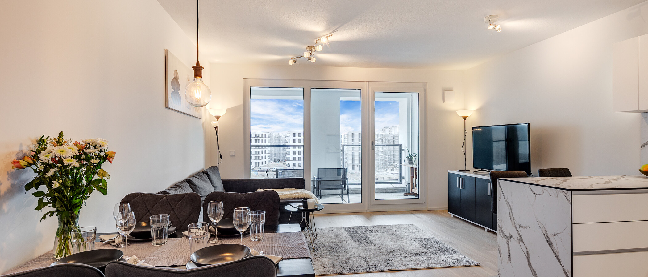 appartamento München Neuperlach 07 zona living 13388
