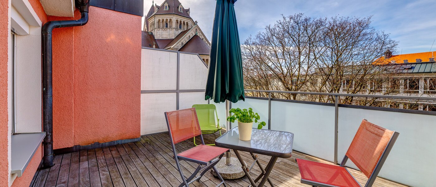 appartamento München Maxvorstadt - Westen 01 terrazza sul tetto 13405