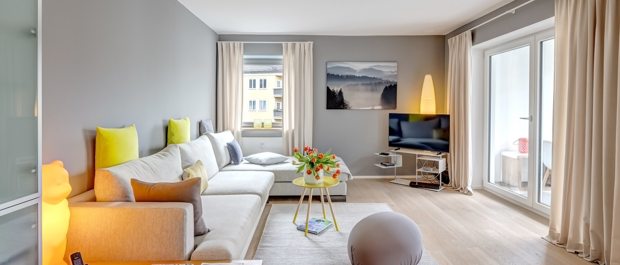 appartamento München Nymphenburg 02 zona living 13454