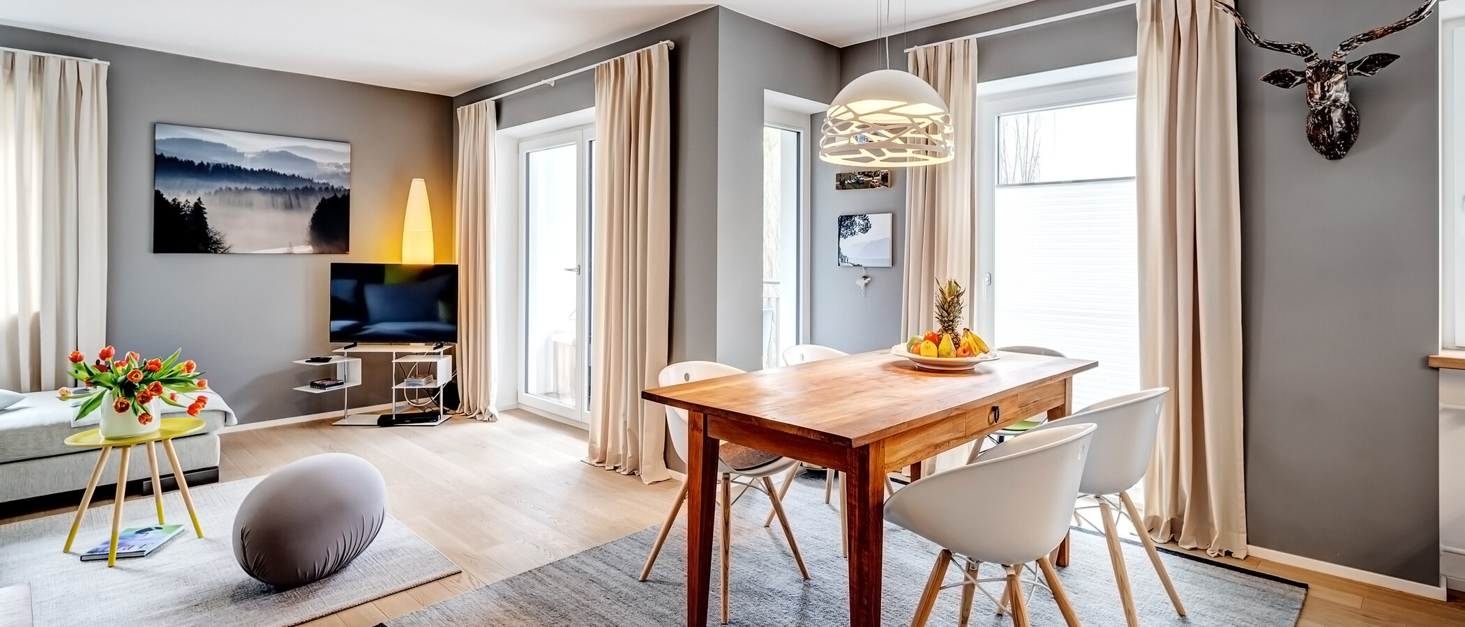 appartamento München Nymphenburg 05 zona living 13454