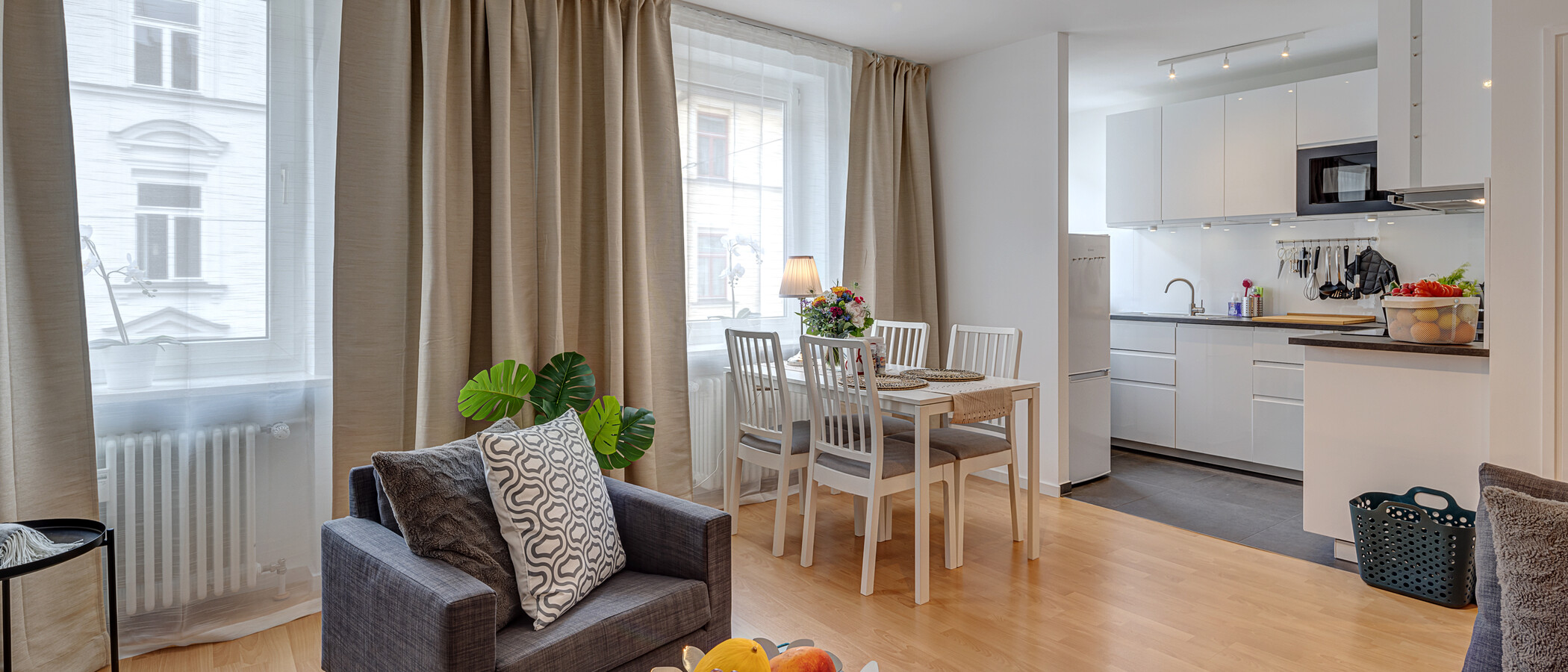 appartamento München Lehel 04 zona living 13484