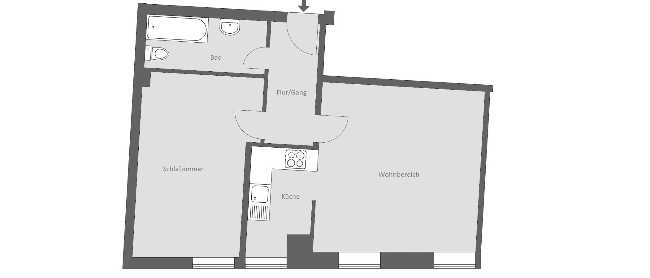 appartamento München Lehel 01 planimetria 13484