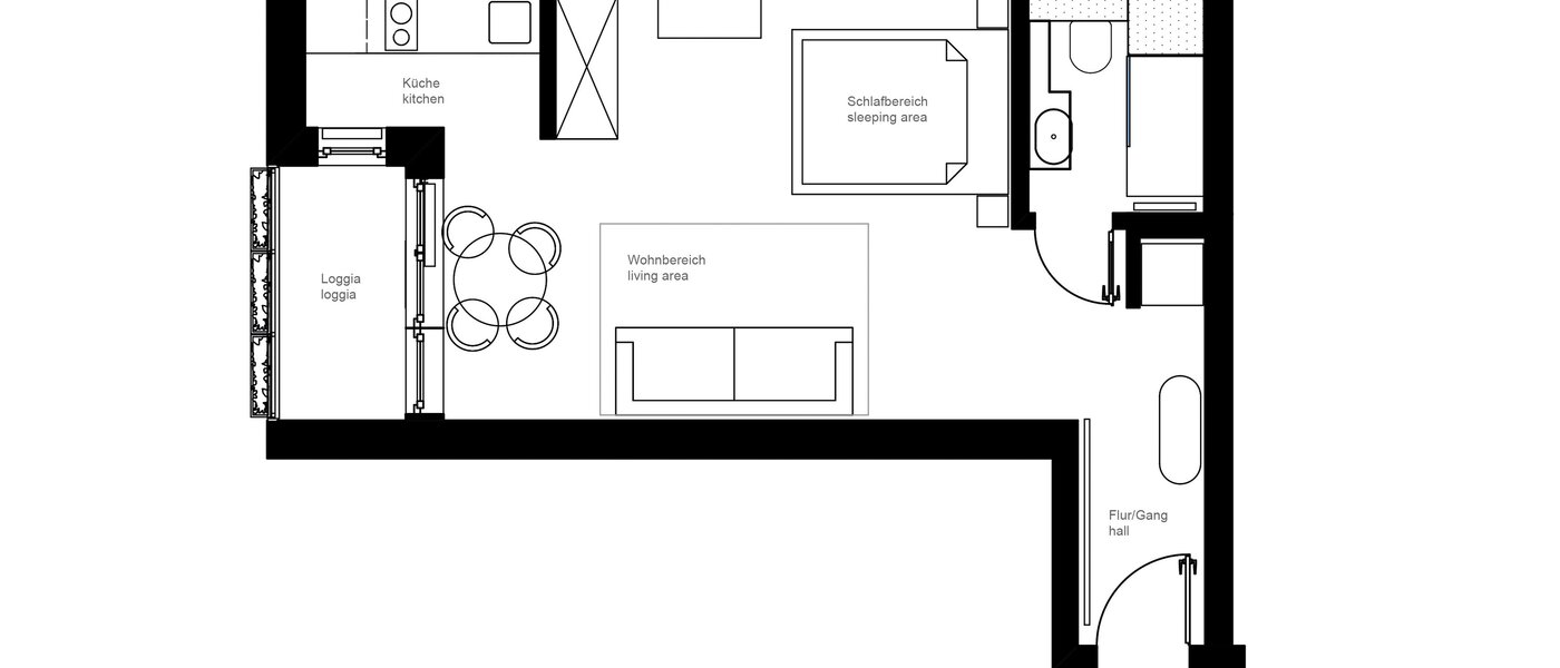 appartamento München Schwabing-West 01 planimetria 13523