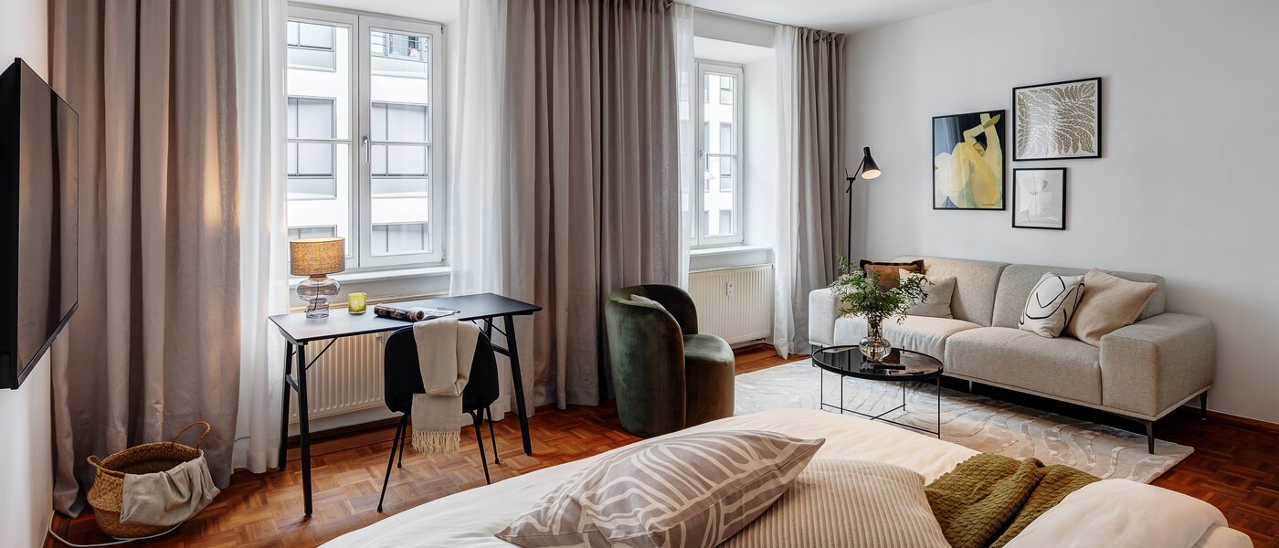 appartamento München Lehel 01 zona living 13583