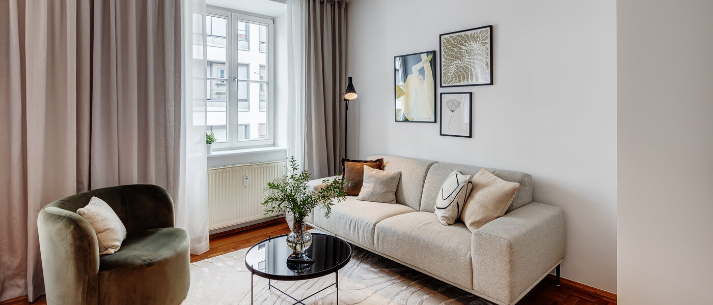 appartamento München Lehel 05 zona living 13583