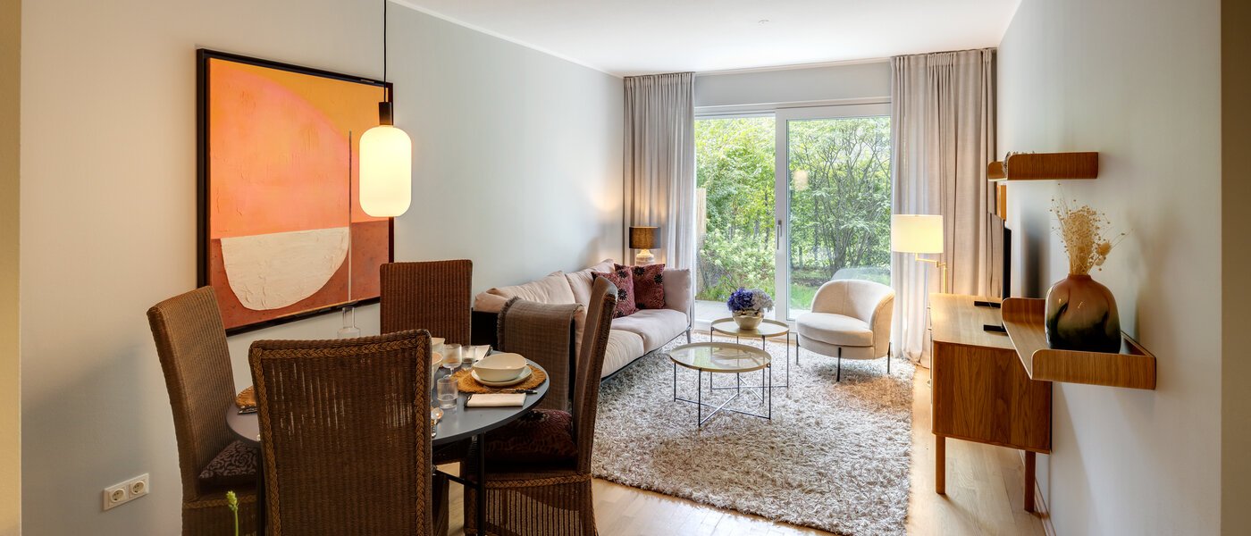 appartamento München Obersendling 02 zona living 13617