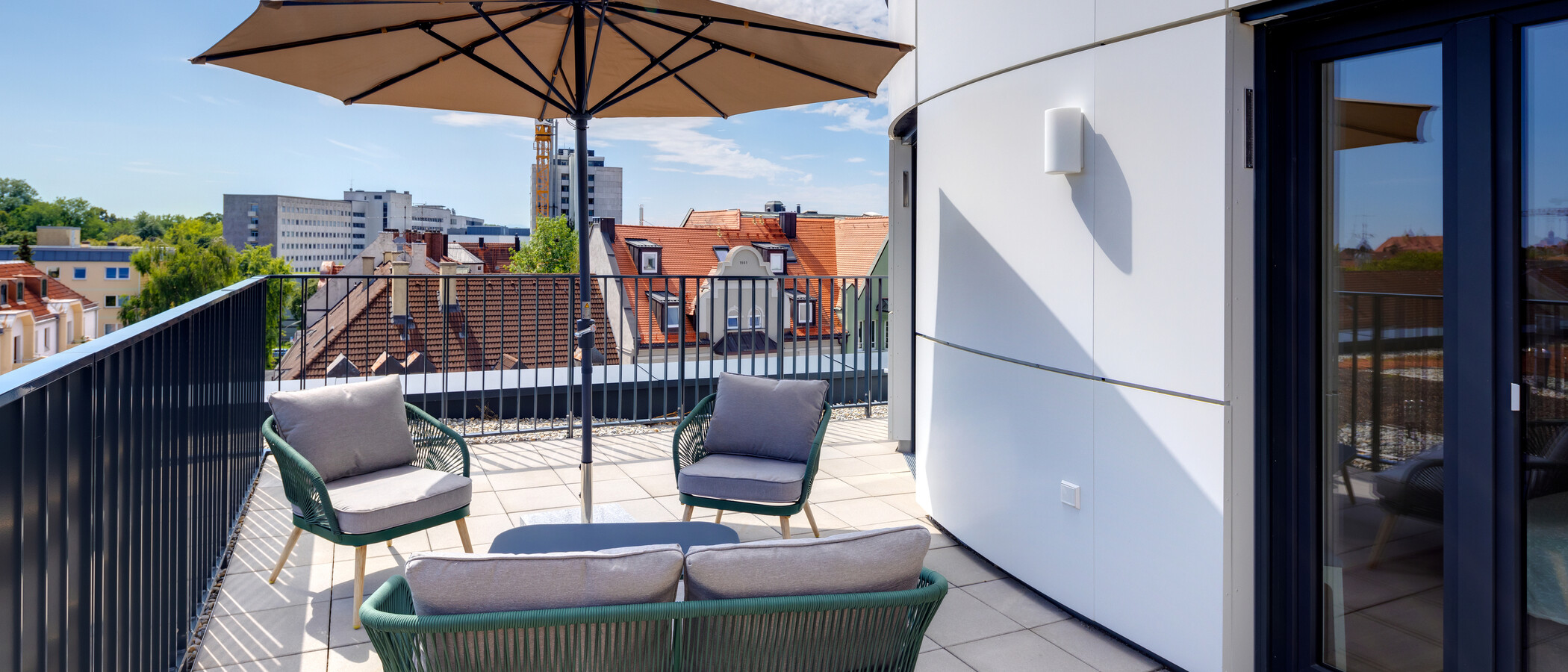 attico con terrazzo München Pasing 01 terrazza sul tetto 13619